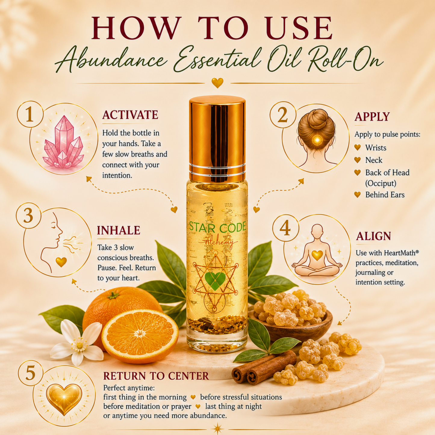 Abundance essential oil roll-on how to use — STAR CODE Alchemy