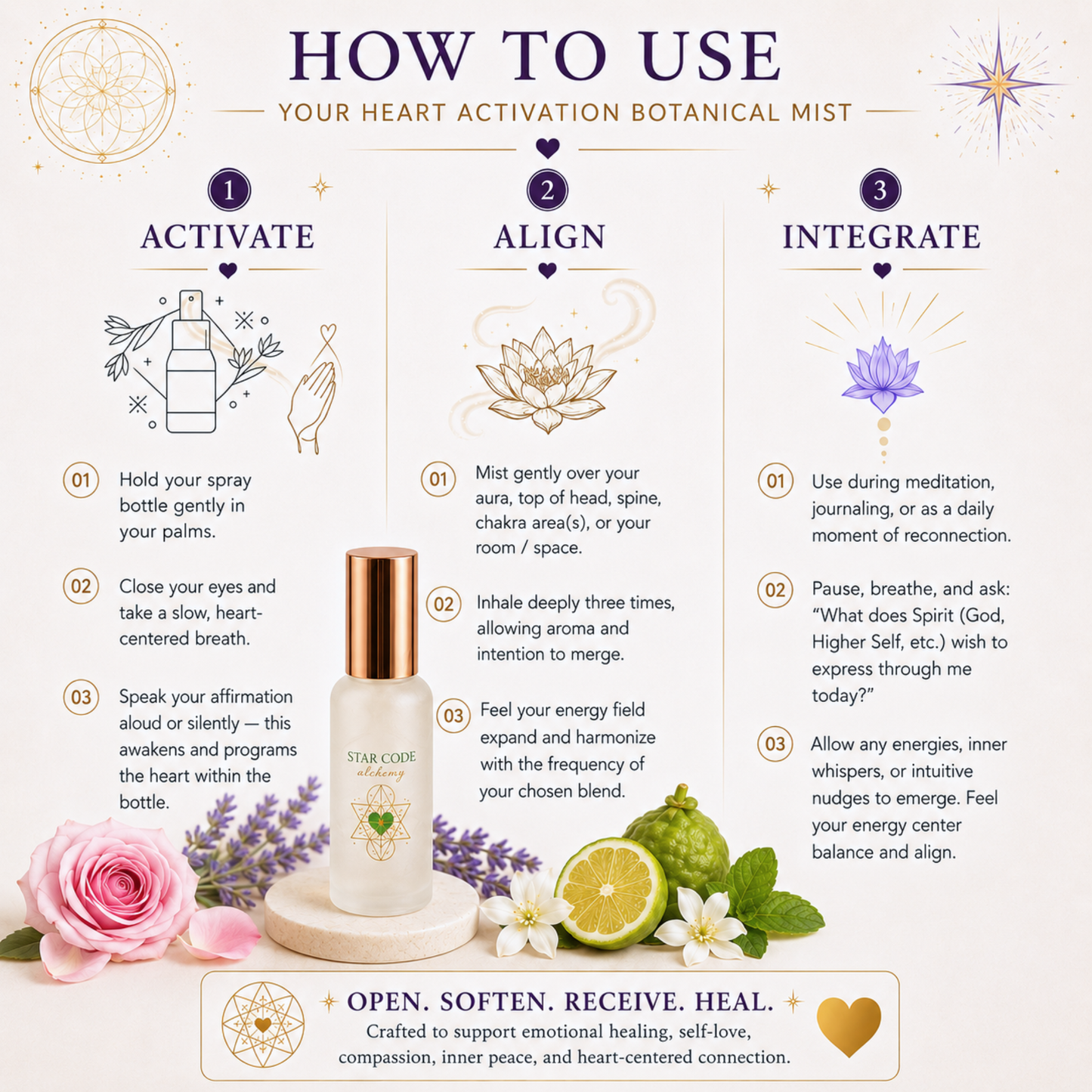 Heart Activation botanical mist how to use — STAR CODE Alchemy