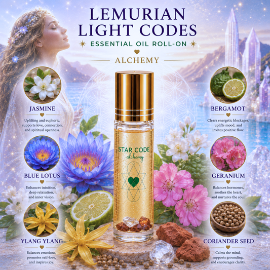 Lemurian Light Code essential oil blend ingredients — STAR CODE Alchemy Sedona