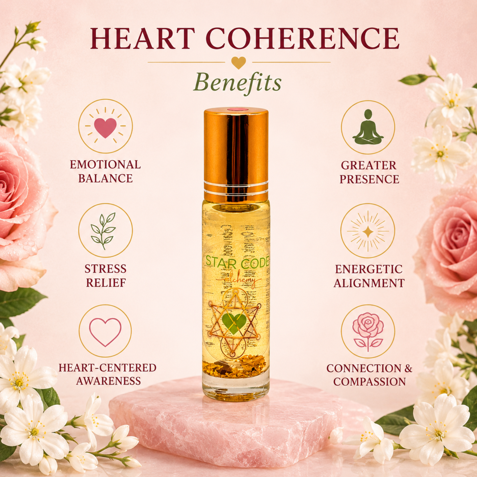 Heart Coherence essential oil blend benefits — STAR CODE Alchemy Sedona