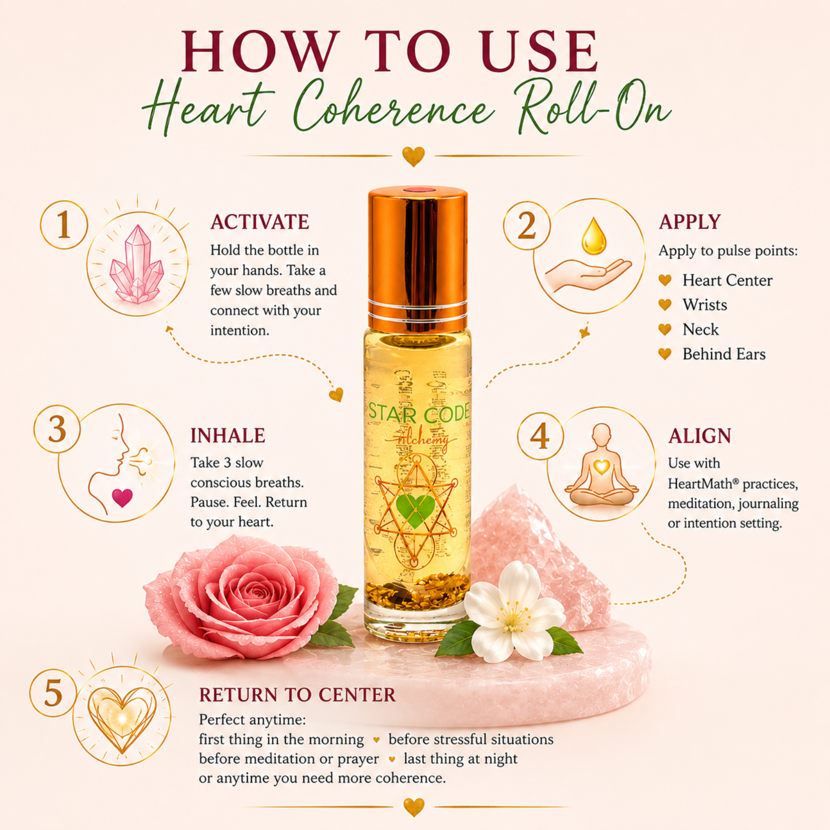 Heart Coherence essential oil roll-on how to use — STAR CODE Alchemy