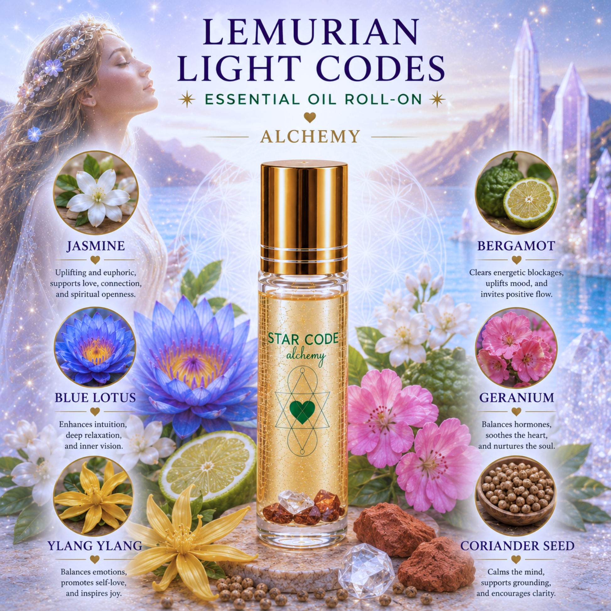  Lemurian Light Code essential oil blend ingredients — STAR CODE Alchemy Sedona
