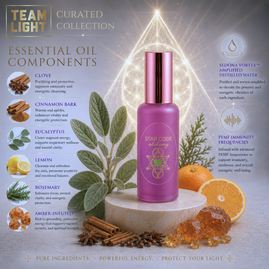 Team Light Angelic Shield botanical mist ingredients — STAR CODE Alchemy